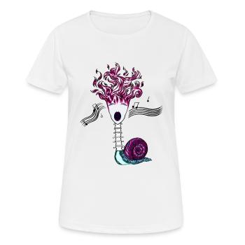 Flamme Songs Backbone-Schnecke - Frauen T-Shirt atmungsaktiv - Weiß - Vorne - AI Model Female 172 dark (172cm)