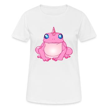 Grenouille Licorne - T-shirt respirant Femme - blanc - Devant - AI Model Female 172 dark (172cm)