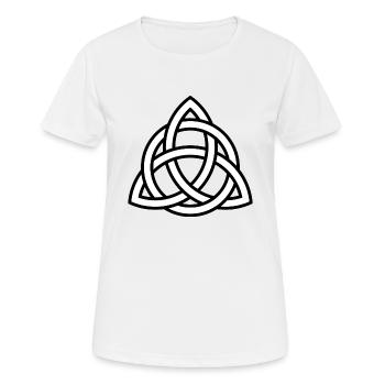 Keltische Knoten - Keltisches Symbol - Frauen T-Shirt atmungsaktiv - Weiß - Vorne - AI Model Female 172 dark (172cm)