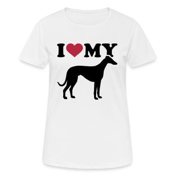Italian Greyhound - T-shirt respirant Femme - blanc - Devant - AI Model Female 172 dark (172cm)