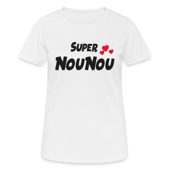 Super Nounou Remplie D'amour - T-shirt respirant Femme - blanc - Devant - AI Model Female 172 dark (172cm)