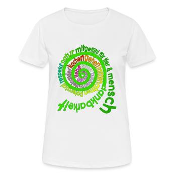 spiral - Frauen T-Shirt atmungsaktiv - Weiß - Vorne - AI Model Female 172 dark (172cm)