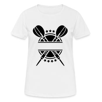 Dart darts Dartpfeile - Frauen T-Shirt atmungsaktiv - Weiß - Vorne - AI Model Female 172 dark (172cm)