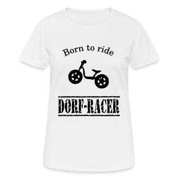 Laufrad Dorf Racer VECTOR - Frauen T-Shirt atmungsaktiv - Weiß - Vorne - AI Model Female 172 dark (172cm)