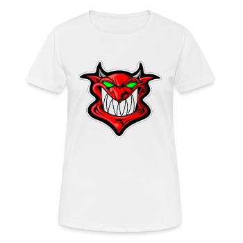 Teufel - Frauen T-Shirt atmungsaktiv - Weiß - Vorne - AI Model Female 172 dark (172cm)