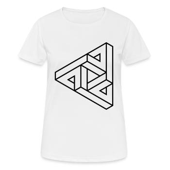 Impossible Figures 80A - Women's Breathable T-Shirt - white - Front - AI Model Female 172 dark (172cm)