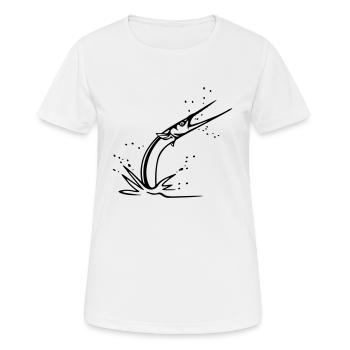 AIGUILLE - T-shirt respirant Femme - blanc - Devant - AI Model Female 172 dark (172cm)