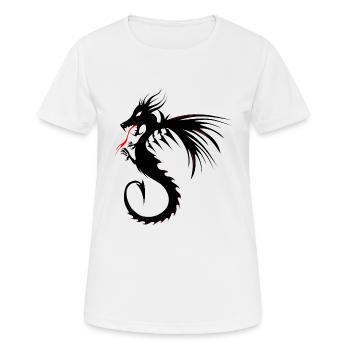 Drachen Tribal Tattoo Form 2004 Uuuuuuuu w - Frauen T-Shirt atmungsaktiv - Weiß - Vorne - AI Model Female 172 dark (172cm)