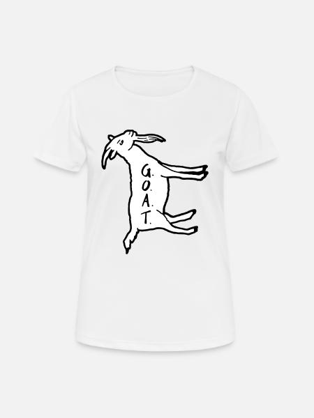 Chèvre 90 ° gauche - T-shirt respirant Femme - blanc