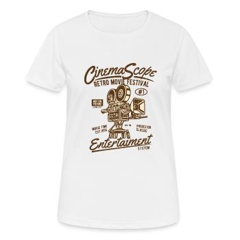 Cinema Scope - T-shirt respirant Femme - blanc - Devant - AI Model Female 172 dark (172cm)