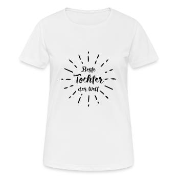 Beste Tochter der Welt - Frauen T-Shirt atmungsaktiv - Weiß - Vorne - AI Model Female 172 dark (172cm)