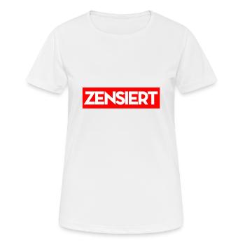 Censored - censorship - Women's Breathable T-Shirt - white - Front - AI Model Female 172 dark (172cm)