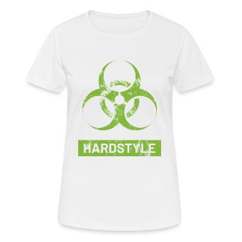 Hardstyle Biological Hazard Symbol - Danger - Women's Breathable T-Shirt - white - Front - AI Model Female 172 dark (172cm)