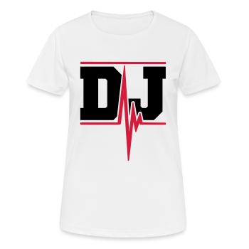 DJ Music Pulse - Frauen T-Shirt atmungsaktiv - Weiß - Vorne - AI Model Female 172 dark (172cm)