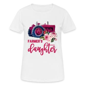 Fille d’agriculteur - T-shirt respirant Femme - blanc - Devant - AI Model Female 172 dark (172cm)