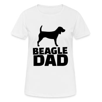 Beagle Dad - T-shirt respirant Femme - blanc - Devant - AI Model Female 172 dark (172cm)