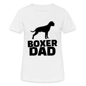 Boxer Dad - T-shirt respirant Femme - blanc - Devant - AI Model Female 172 dark (172cm)