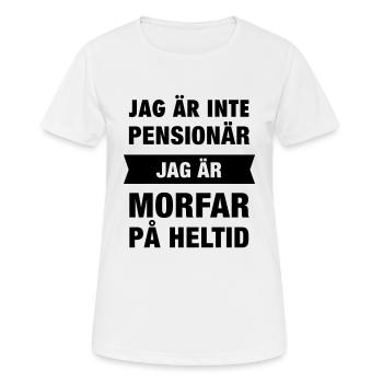 Pensionär Jag är morfar på heltid - Women's Breathable T-Shirt - white - Front - AI Model Female 172 dark (172cm)
