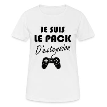 je suis le pack d'extension body bébé humour drôle - T-shirt respirant Femme - blanc - Devant - AI Model Female 172 dark (172cm)