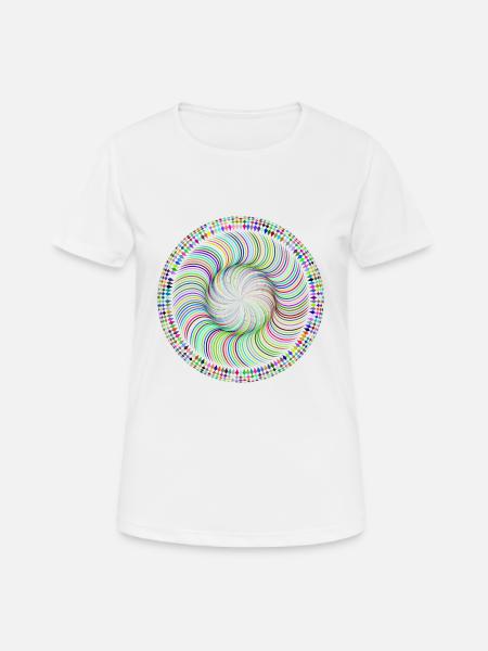 Moire Mandala Twist - Frauen T-Shirt atmungsaktiv - Weiß