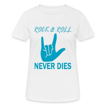 Rock Music Rock and Roll - Women's Breathable T-Shirt - white - Front - AI Model Female 172 dark (172cm)