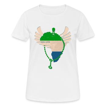 Sierra Leone - Frauen T-Shirt atmungsaktiv - Weiß - Vorne - AI Model Female 172 dark (172cm)