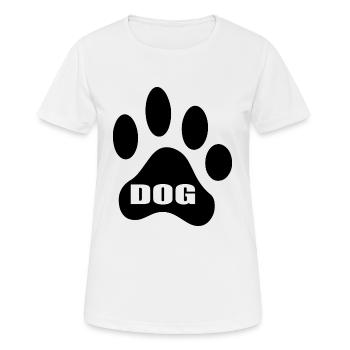 Chien chien - T-shirt respirant Femme - blanc - Devant - AI Model Female 172 dark (172cm)