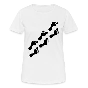 Empreintes - T-shirt respirant Femme - blanc - Devant - AI Model Female 172 dark (172cm)