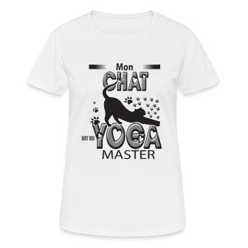 YOGA MASTER - T-shirt respirant Femme - blanc - Devant - AI Model Female 172 dark (172cm)