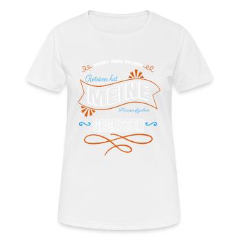 hundefreund geburtstagsgeschenkidee doggie - Frauen T-Shirt atmungsaktiv - Weiß - Vorne - AI Model Female 172 dark (172cm)
