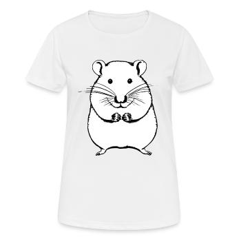 Hamster süß Tier Nagetier Tiere lustig Haustier 8 - Frauen T-Shirt atmungsaktiv - Weiß - Vorne - AI Model Female 172 dark (172cm)