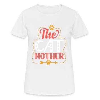 Katzen - Mutter der Katzen - Frauen T-Shirt atmungsaktiv - Weiß - Vorne - AI Model Female 172 dark (172cm)