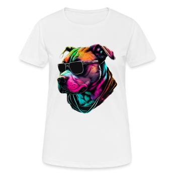 American Staffordshire Terrier Dogs Staffordshire - Frauen T-Shirt atmungsaktiv - Weiß - Vorne - AI Model Female 172 dark (172cm)