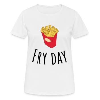 Fry day - T-shirt respirant Femme - blanc - Devant - AI Model Female 172 dark (172cm)