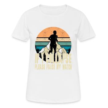 Trail Runner Running Jogging Jogger I Gift - Women's Breathable T-Shirt - white - Front - AI Model Female 172 dark (172cm)