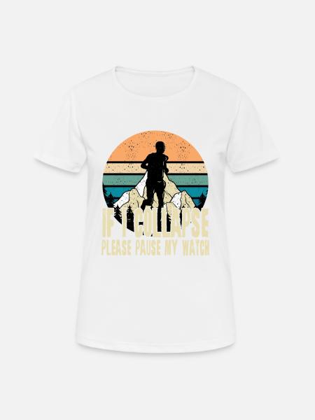 Trail Runner Running Joggen Jogger I Geschenk - Andningsaktiv T-shirt dam - vit