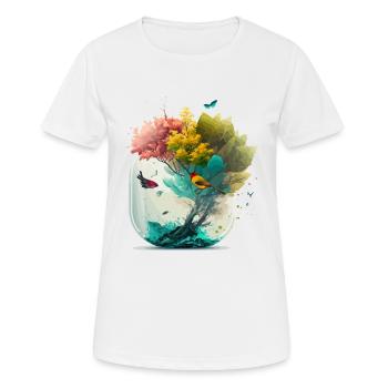 La forêt miniature - T-shirt respirant Femme - blanc - Devant - AI Model Female 172 dark (172cm)