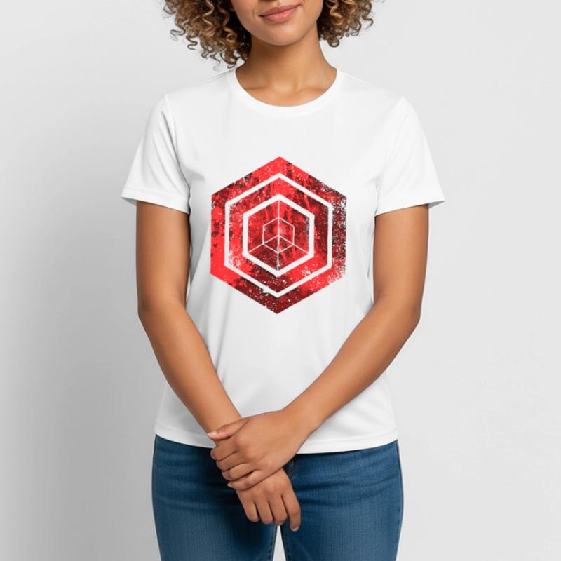 Hexagon-Programmierung Programmierer Codierung geometrisch Frauen T-Shirt atmungsaktiv