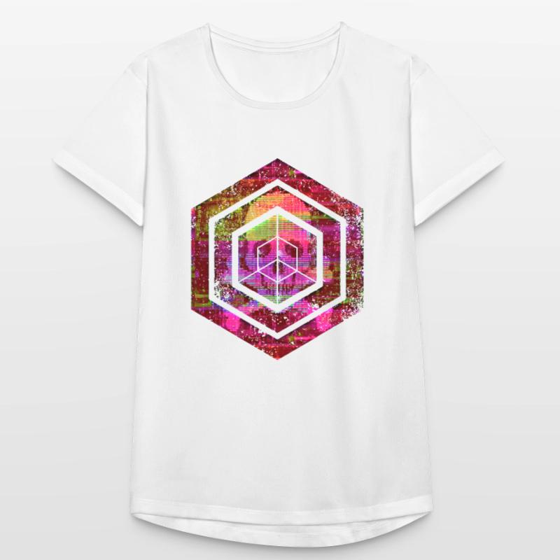 Codage géométrique du programmeur de programmation hexagonale T-shirt respirant Femme