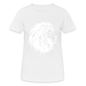 Löwenkopf Löwe Silhouette - Frauen T-Shirt atmungsaktiv - Weiß - Vorne - AI Model Female 172 dark (172cm)