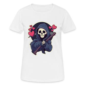 Grim Reaper - Women's Breathable T-Shirt - white - Front - AI Model Female 172 dark (172cm)