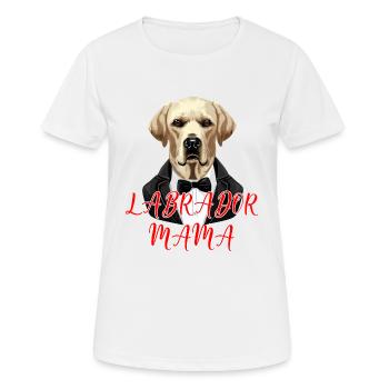 Labrador Retriever MAMA Art Lab dog Puppy - Women's Breathable T-Shirt - white - Front - AI Model Female 172 dark (172cm)