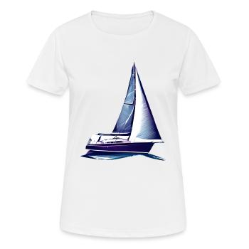 Segeln Segelsport Segelschiff Segelboot Segler - Frauen T-Shirt atmungsaktiv - Weiß - Vorne - AI Model Female 172 dark (172cm)
