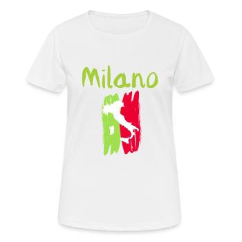 Classic Milano Souvenir - Women's Breathable T-Shirt - white - Front - AI Model Female 172 dark (172cm)