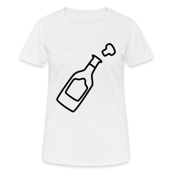 Bouteille de avec bouchon 1 - T-shirt respirant Femme - blanc - Devant - AI Model Female 172 dark (172cm)