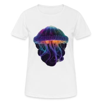 Méduse Galaxy - T-shirt respirant Femme - blanc - Devant - AI Model Female 172 dark (172cm)
