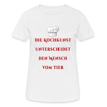 Die Kochkunst - Frauen T-Shirt atmungsaktiv - Weiß - Vorne - AI Model Female 172 dark (172cm)