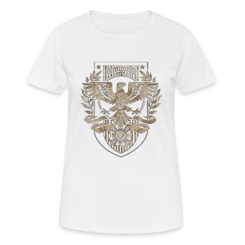 Army Military Air Force Navy Marines Amérique États-Unis - T-shirt respirant Femme - blanc - Devant - AI Model Female 172 dark (172cm)