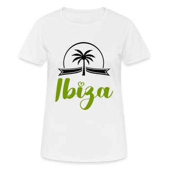 ibiza - Frauen T-Shirt atmungsaktiv - Weiß - Vorne - AI Model Female 172 dark (172cm)