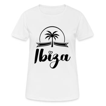 ibiza - Frauen T-Shirt atmungsaktiv - Weiß - Vorne - AI Model Female 172 dark (172cm)